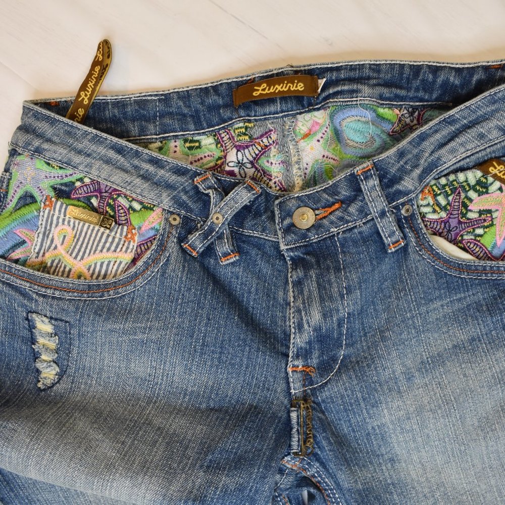 3 Pair Luxirie By Lrg Juniors/Womens Denim Jeans Waist Size 26 - Picture 13 of 16